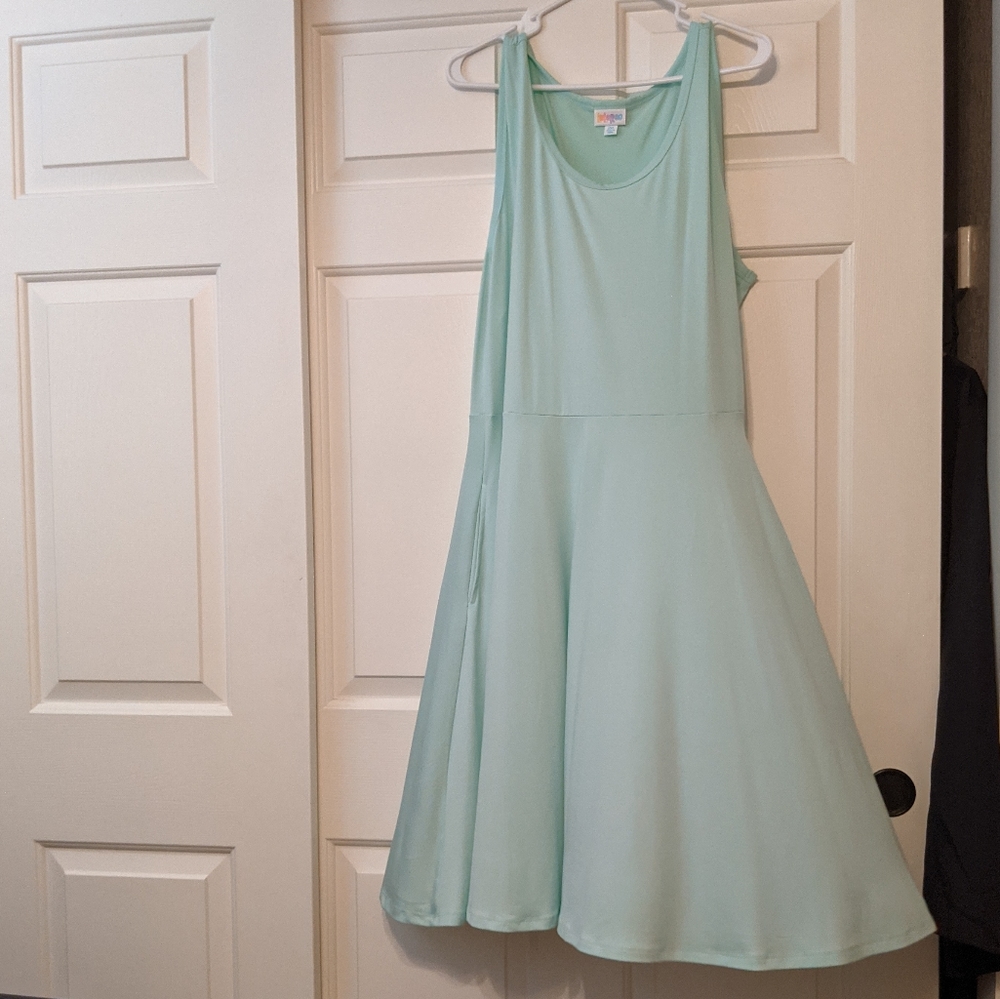 Brand New NWT Lularoe Mint Nikki Dress 2XL